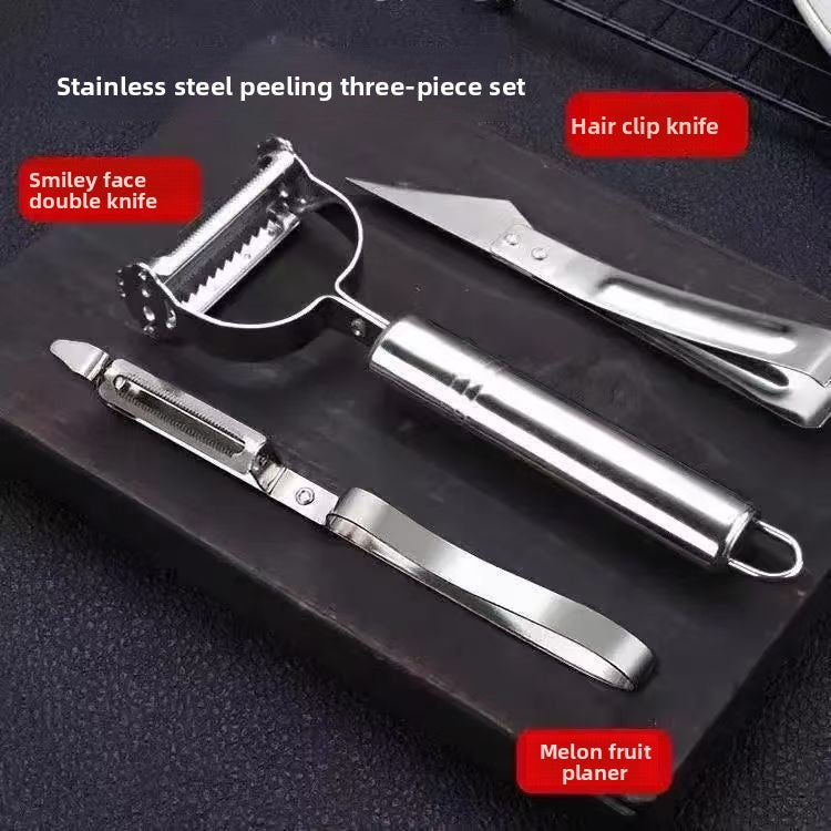 Stainless Steel Multi-functional Peeler Set for Kitchen