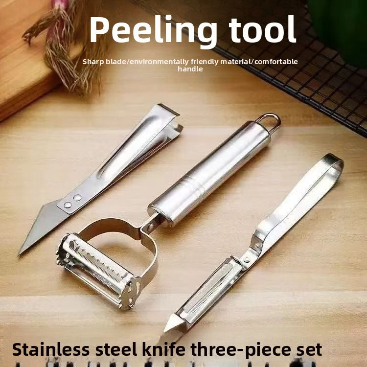 Stainless Steel Multi-functional Peeler Set for Kitchen