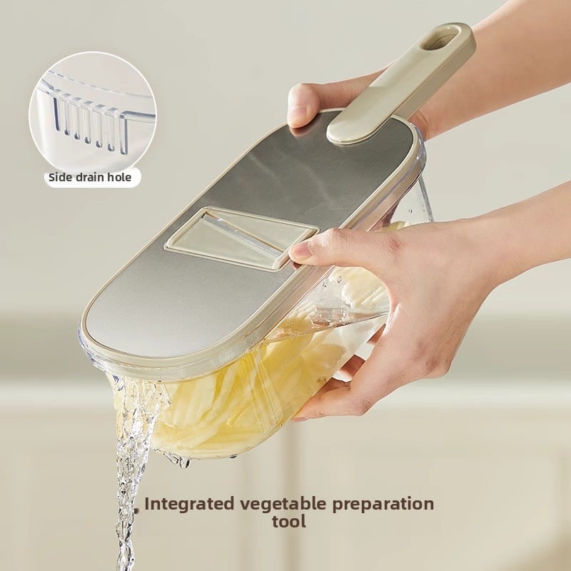 Stainless Steel Multi-Functional Vegetable Slicer & Shredder - Hand-Friendly