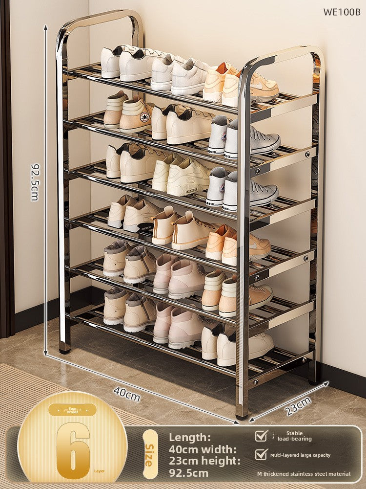 Stainless Steel Multi-Tier Shoe Rack