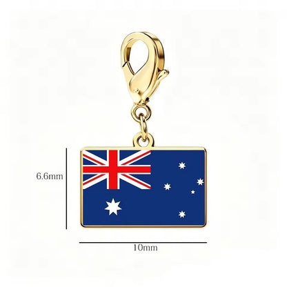 Stainless Steel National Flag Pendant Bracelet