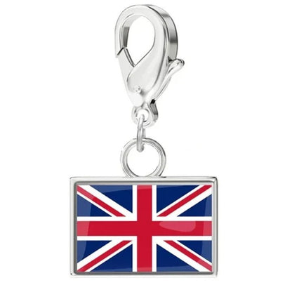 Stainless Steel National Flag Pendant Bracelet