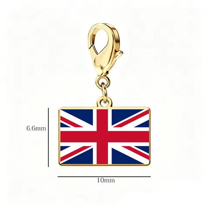 Stainless Steel National Flag Pendant Bracelet