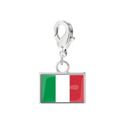 Stainless Steel National Flag Pendant Bracelet