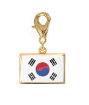 Stainless Steel National Flag Pendant Bracelet