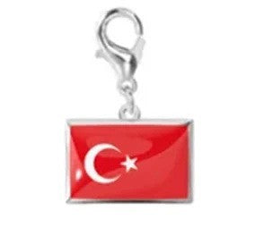 Stainless Steel National Flag Pendant Bracelet