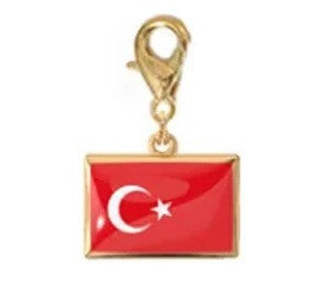 Stainless Steel National Flag Pendant Bracelet