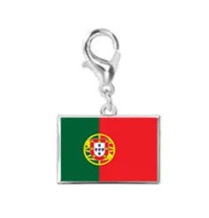 Stainless Steel National Flag Pendant Bracelet