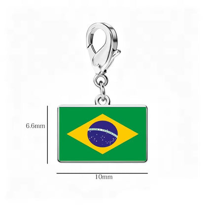 Stainless Steel National Flag Pendant Bracelet