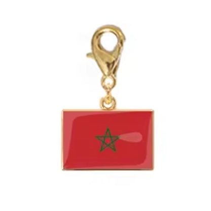 Stainless Steel National Flag Pendant Bracelet