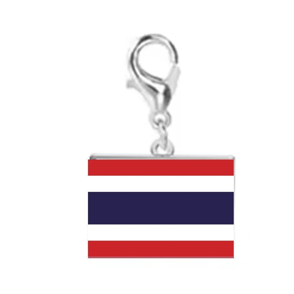 Stainless Steel National Flag Pendant Bracelet