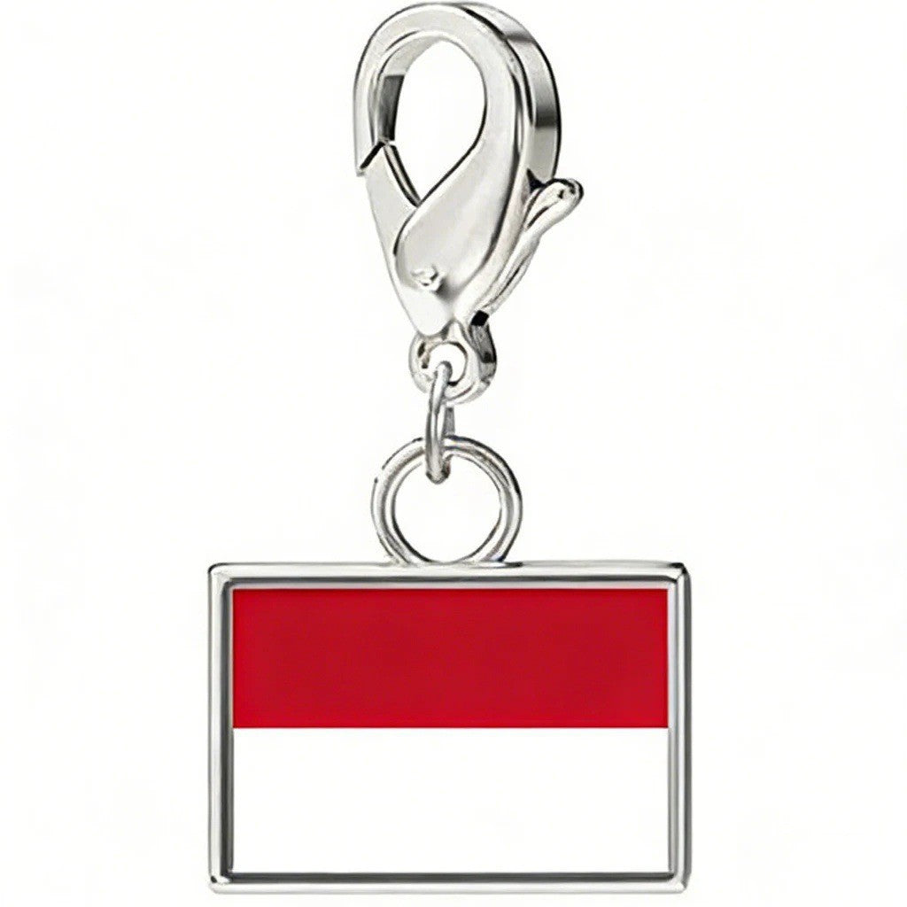 Stainless Steel National Flag Pendant Bracelet