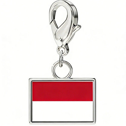Stainless Steel National Flag Pendant Bracelet