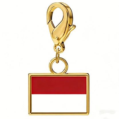 Stainless Steel National Flag Pendant Bracelet