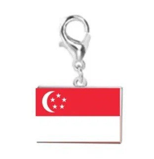 Stainless Steel National Flag Pendant Bracelet