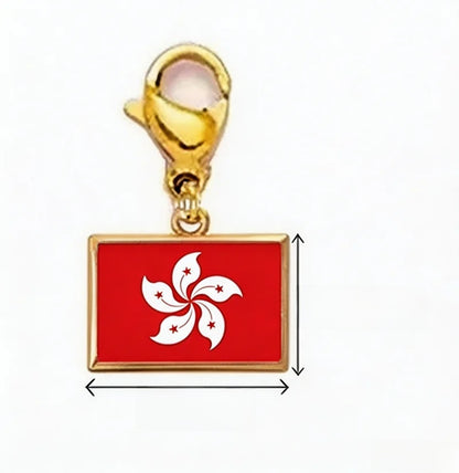 Stainless Steel National Flag Pendant Bracelet