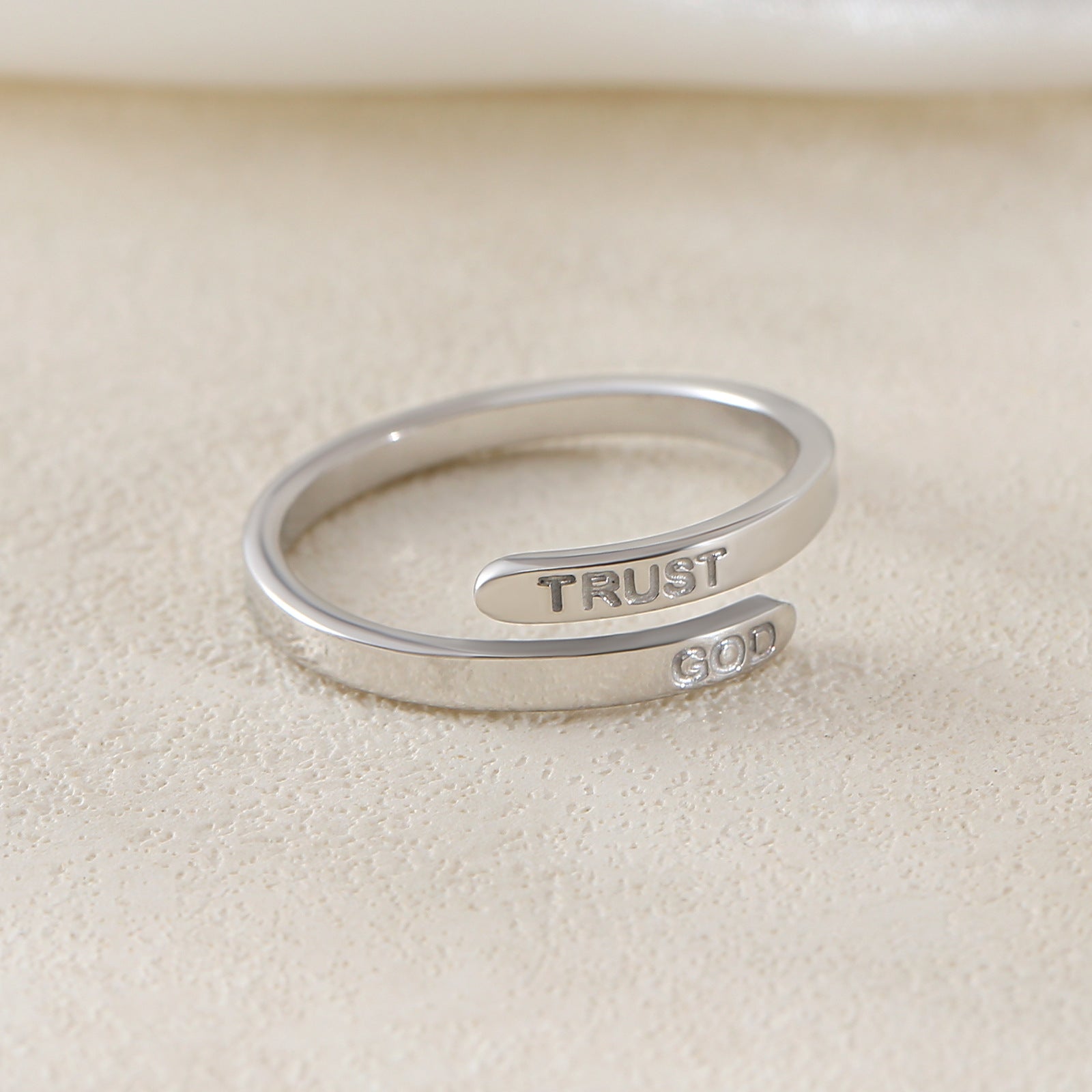 Stainless steel non-fading open ring