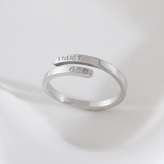 Stainless steel non-fading open ring