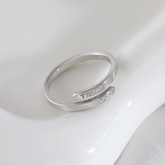 Stainless steel non-fading open ring