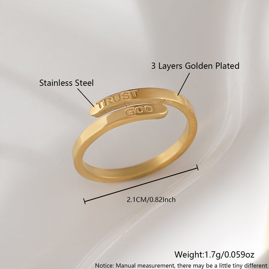 Stainless steel non-fading open ring