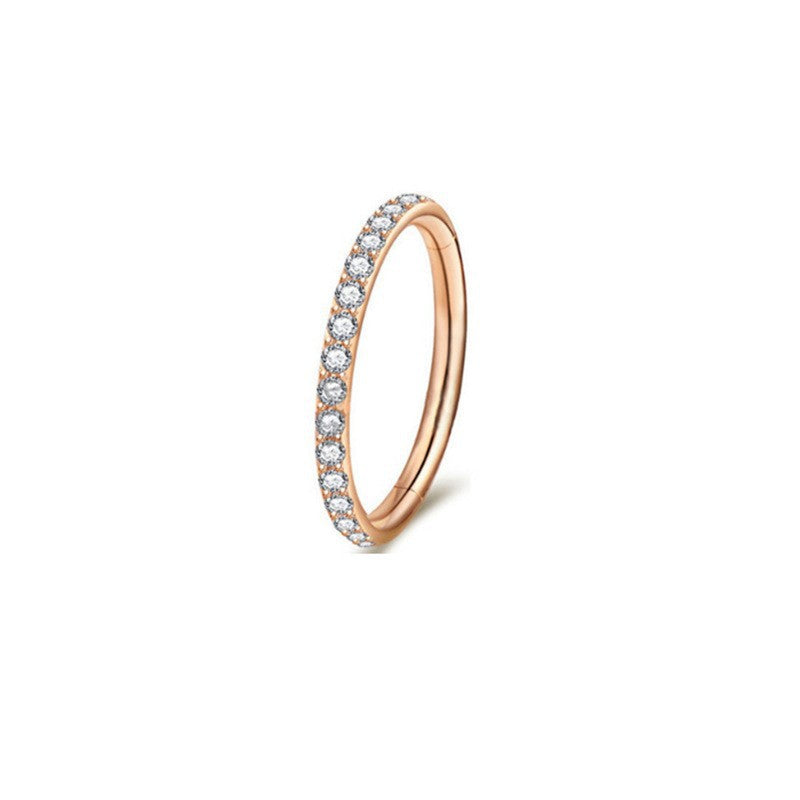 Stainless Steel Nose Ring with Diamond Nose Ring