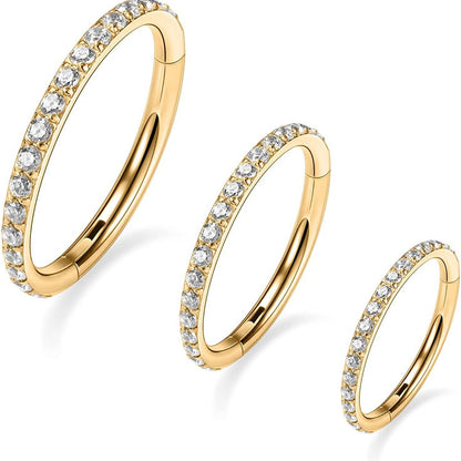 Stainless Steel Nose Ring with Diamond Nose Ring