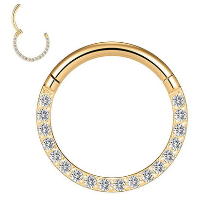 Stainless Steel Nose Ring with Diamond Nose Ring