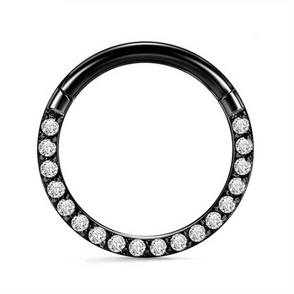 Stainless Steel Nose Ring with Diamond Nose Ring