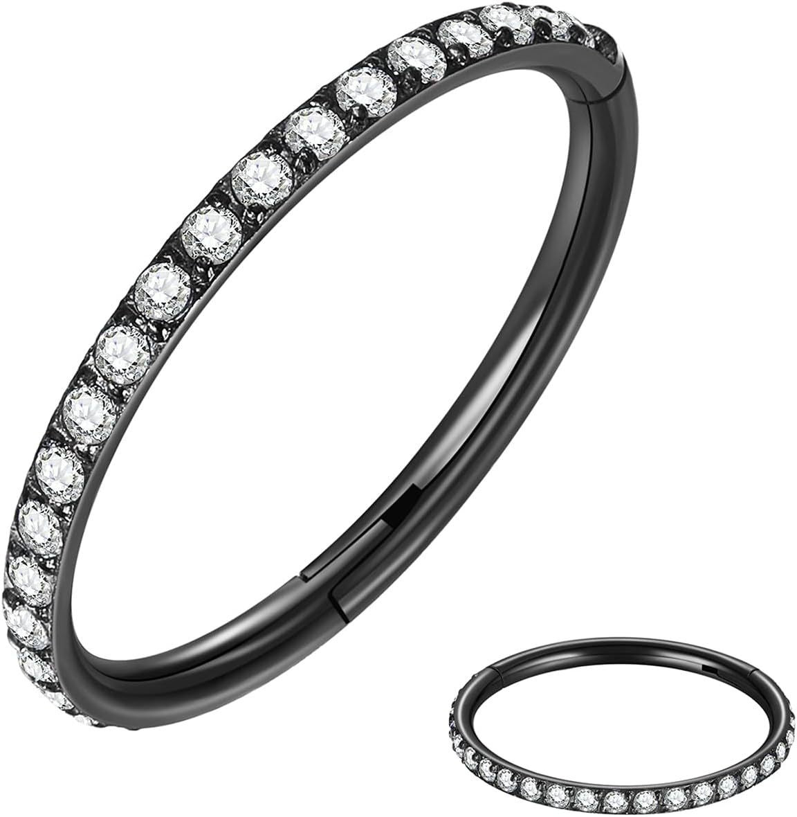 Stainless Steel Nose Ring with Diamond Nose Ring