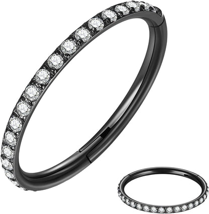 Stainless Steel Nose Ring with Diamond Nose Ring