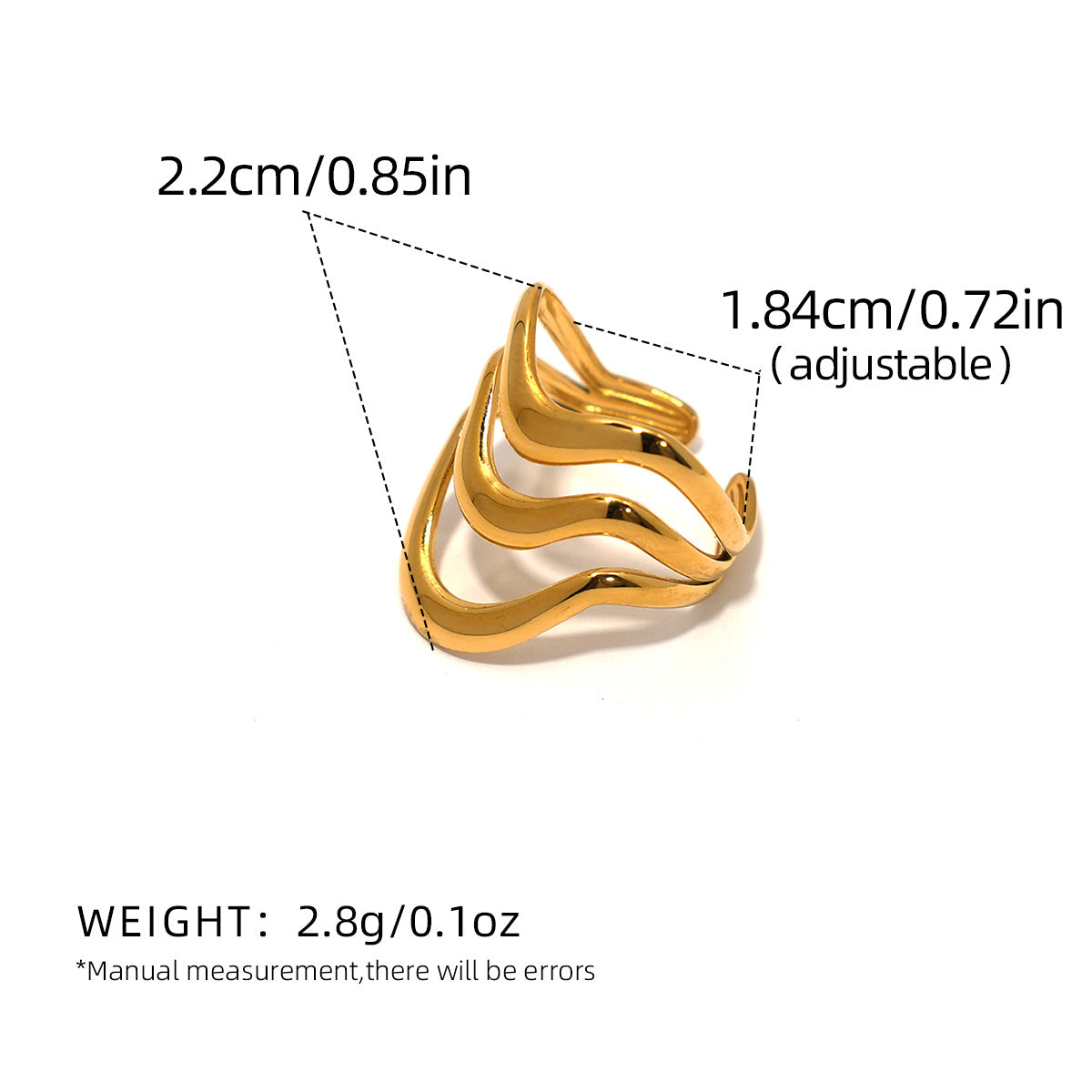 Stainless steel open ring