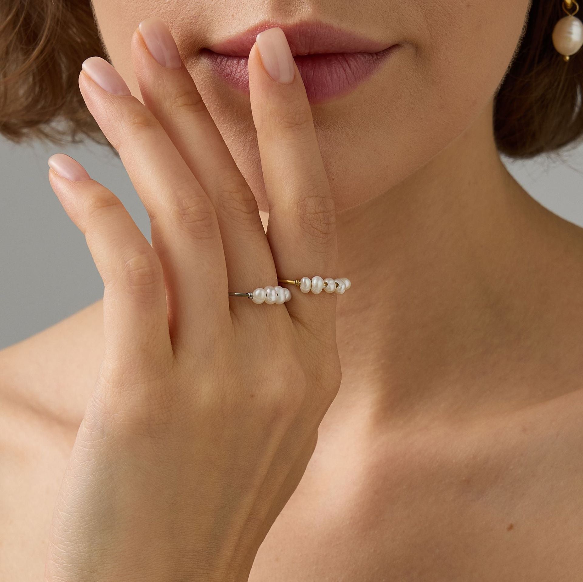 Stainless Steel Pearl Ring