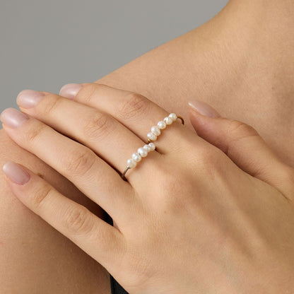 Stainless Steel Pearl Ring