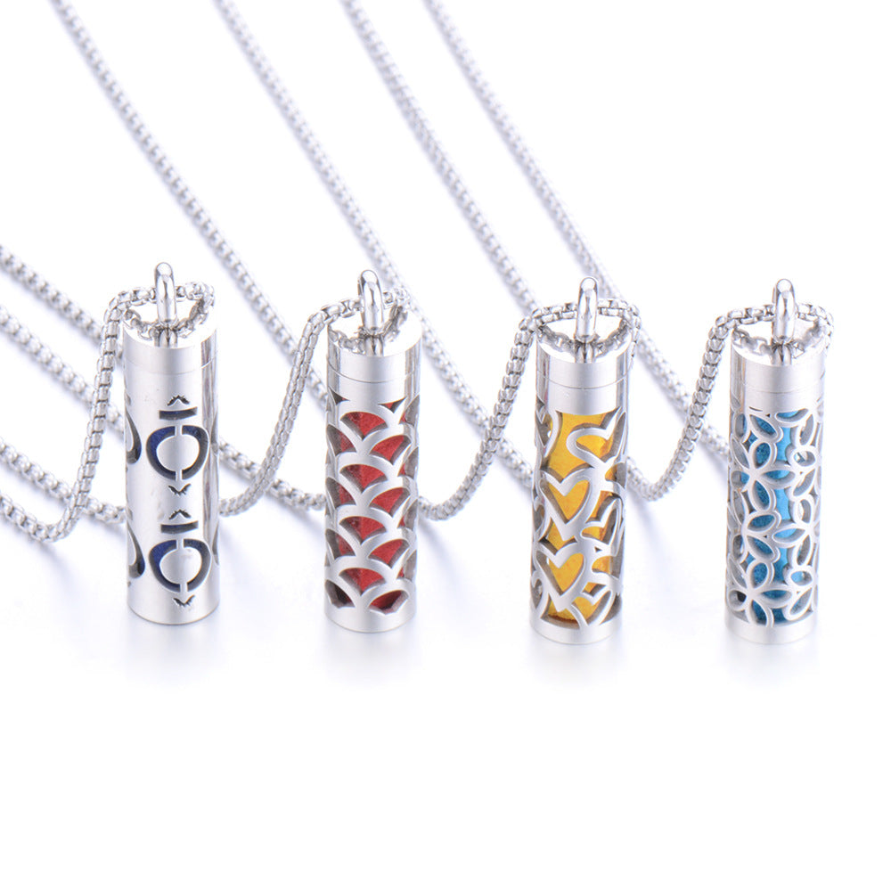 Stainless Steel Perfume Diffuser Pendant Necklace