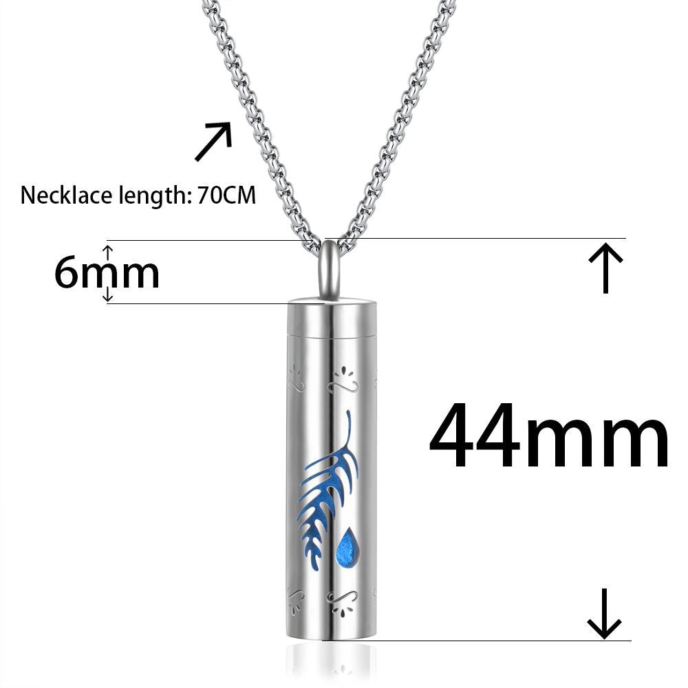 Stainless Steel Perfume Diffuser Pendant Necklace