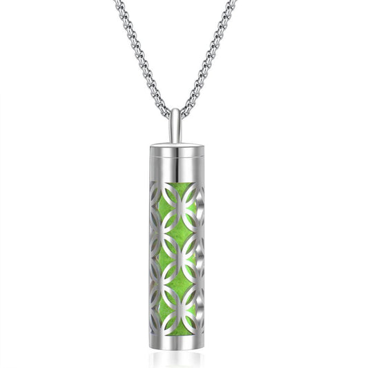 Stainless Steel Perfume Diffuser Pendant Necklace