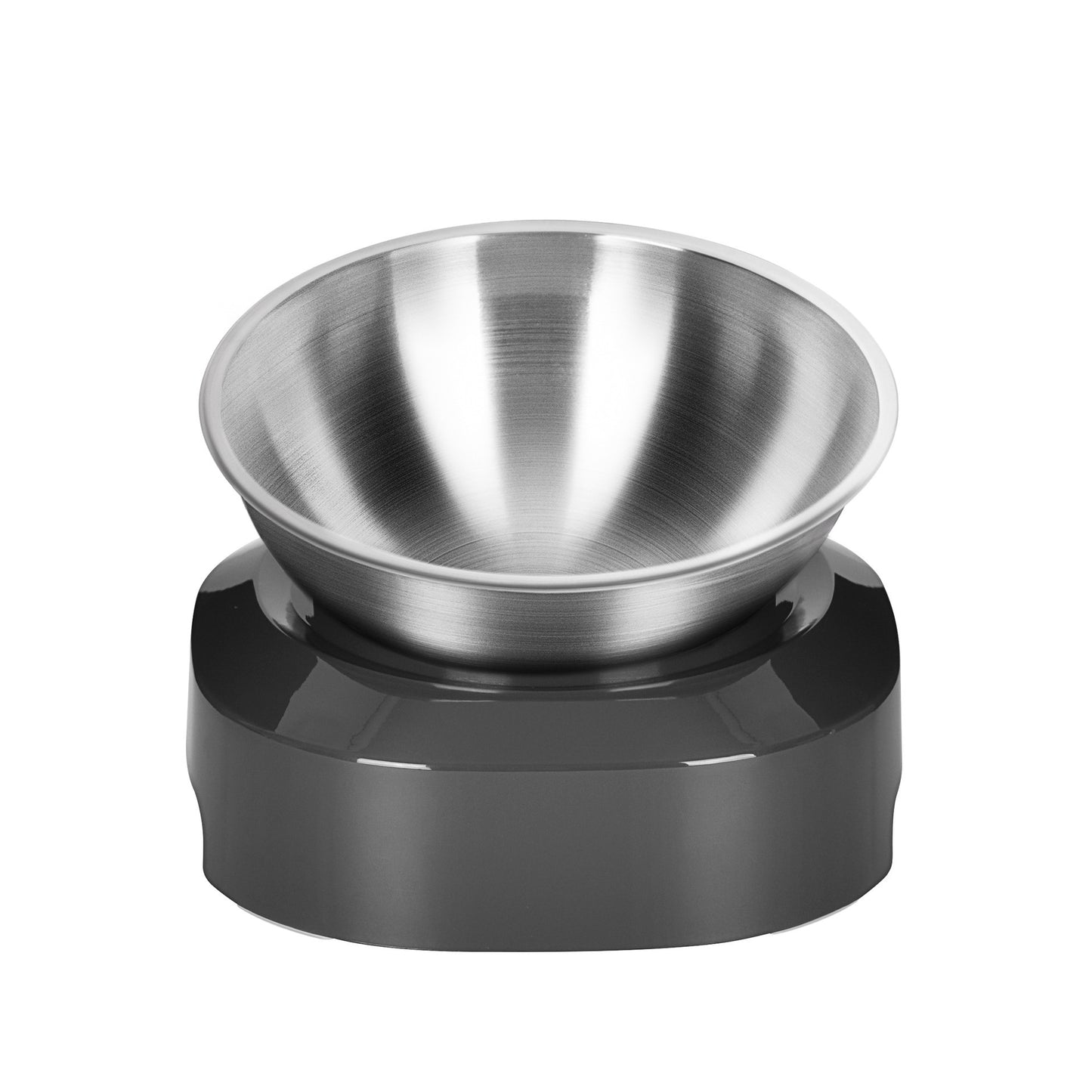Stainless Steel Pet Feeder Slanted Neck Bowl