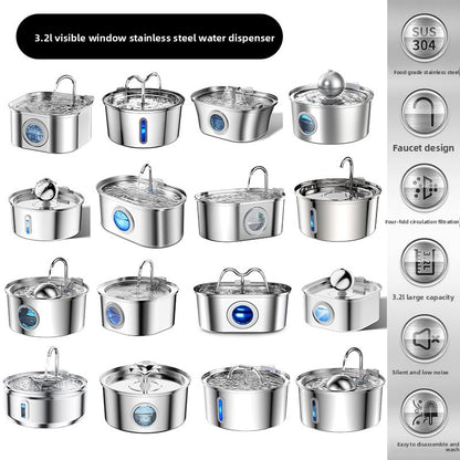 Stainless steel pet intelligent water dispenser