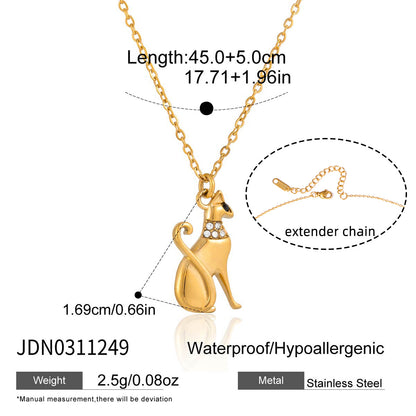 Stainless Steel Pet Necklace Geometric Design