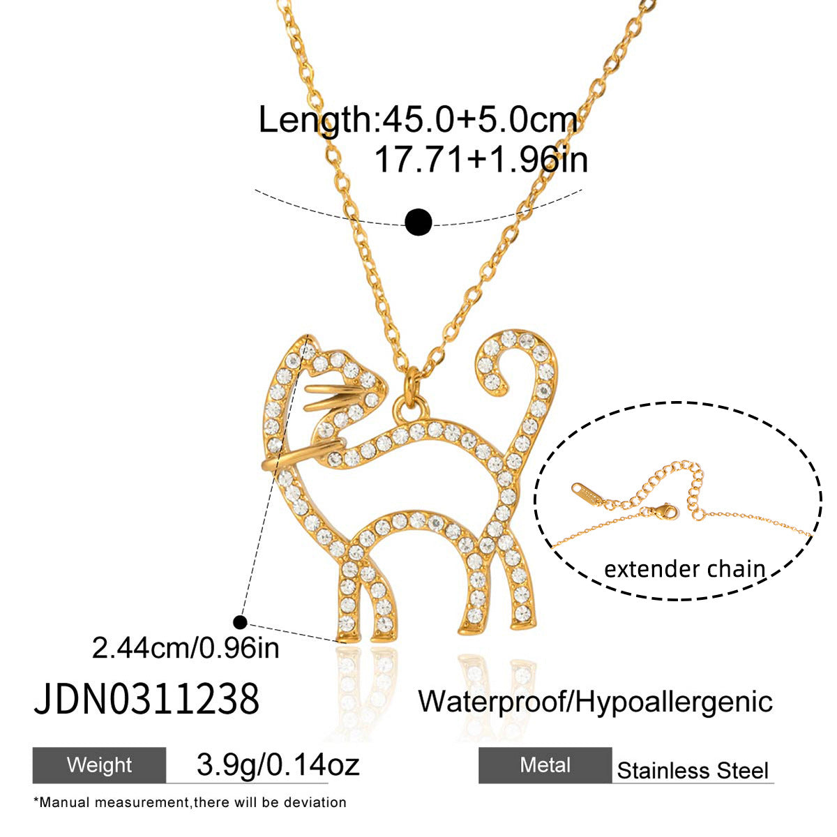 Stainless Steel Pet Necklace Geometric Design