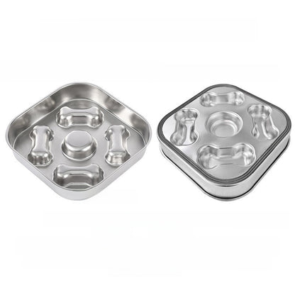 Stainless Steel Pet Slow Feeder Bowl
