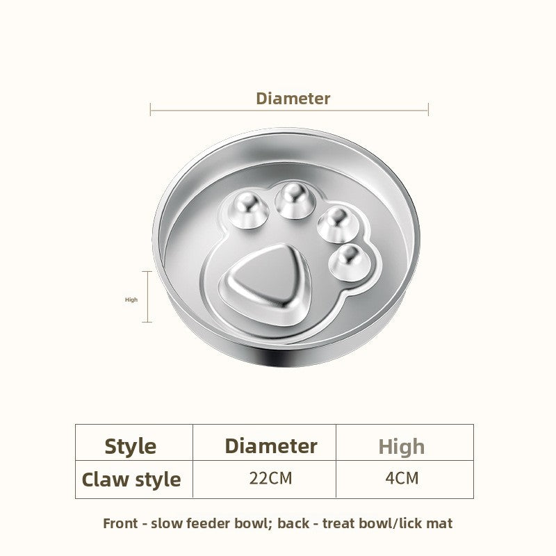 Stainless Steel Pet Slow Feeder Bowl