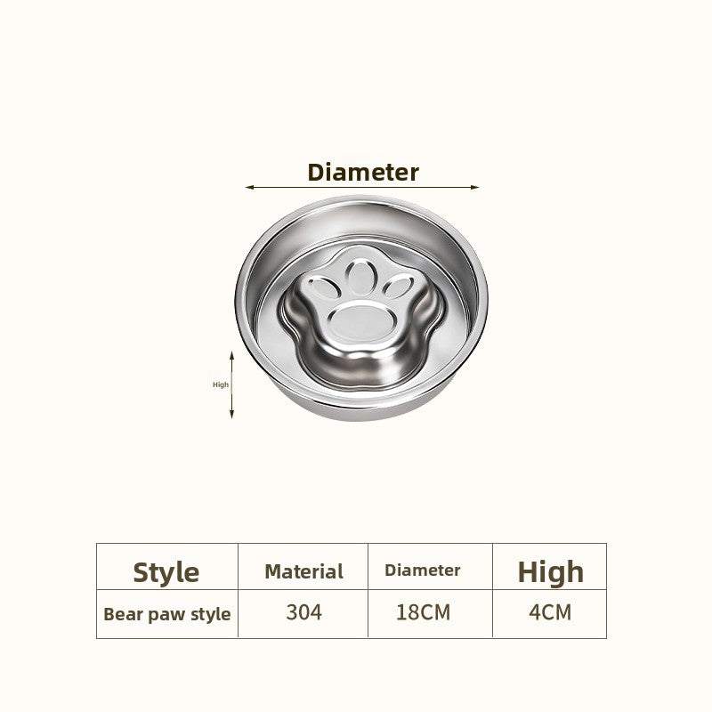 Stainless Steel Pet Slow Feeder Bowl