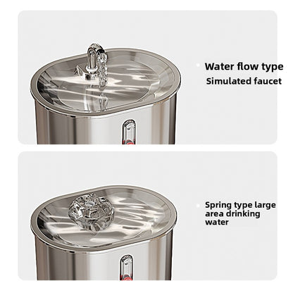 Stainless Steel Pet Water Dispenser with Filtration