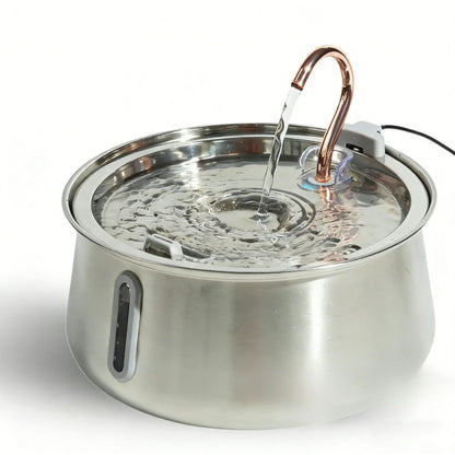 Stainless Steel Pet Water Dispenser with Visual Window