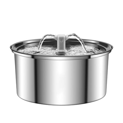 Stainless steel pet water fountain for cats and dogs
