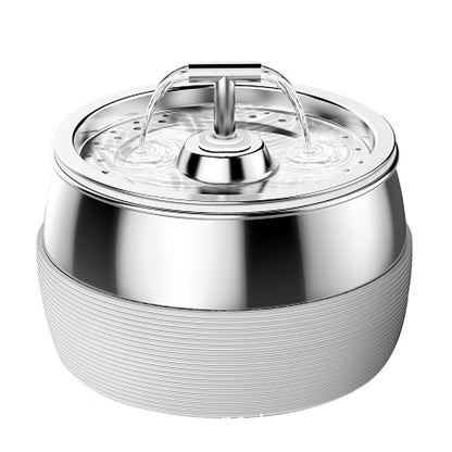 Stainless steel pet water fountain for cats and dogs