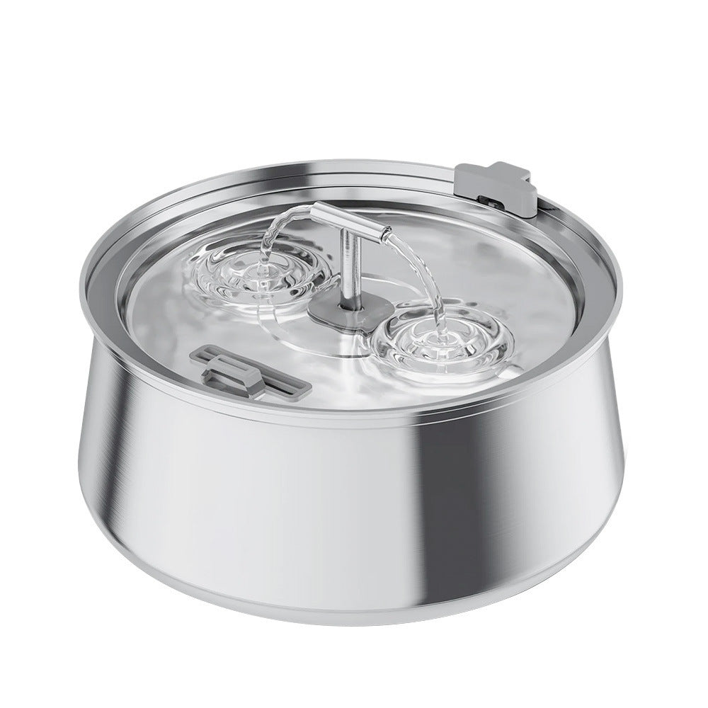Stainless steel pet water fountain for cats and dogs