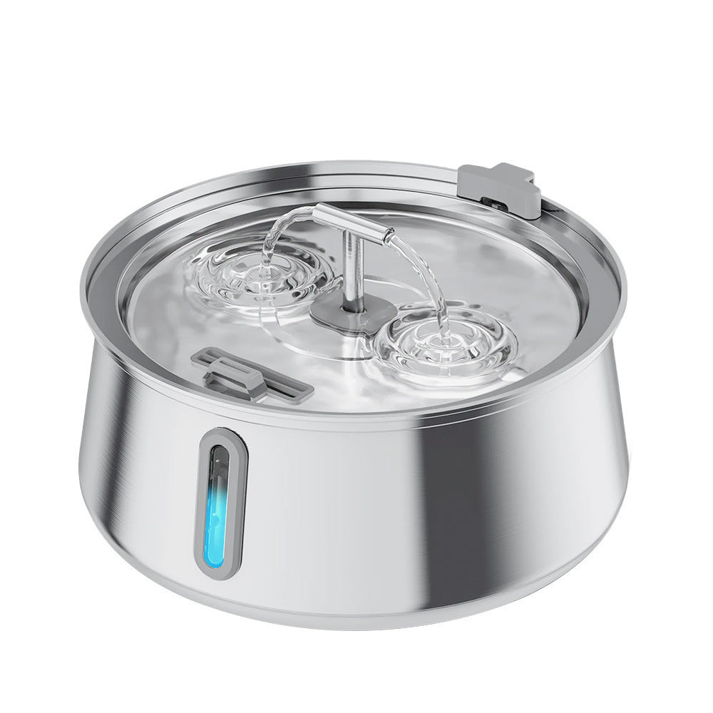 Stainless steel pet water fountain for cats and dogs