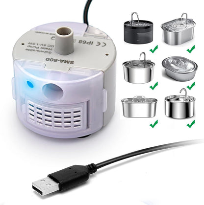 Stainless steel pet water fountain for cats and dogs